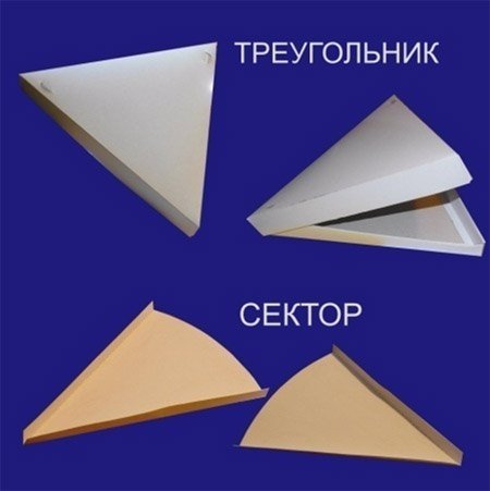 упаковка из гофрокартона для пиццы «треугольник» и «сектор»